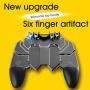 Mworld2 Mobile Game Controller with L1R1 L2R2 Triggers, Mobile Controller 6 Fingers Operation, Joystick Remote Grip for 5.5” -6.5” Android and iOS Cellphone Gamepad Accessories