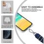 SS Lanyard, Cell Phone Lanyard Detachable Durable Neck Cord Lanyard Strap Universal Fit for Any Smartphones,ID Badges,Key Chain-Blue