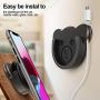 Car Grips Mount for Phone Stand Cute Bear Style Silicone Phone Holder with Phone line Clasp for Collapsible Grip/Socket Mount User Used on Dashboard, Home, Office, Kitchen, Desk, Wall (Black) 3 Pack