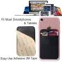 CA+ [Two] Stretch Card Sleeves Stick On Wallet for Cell Phone Card Holder Adhesive Sticker ID Credit Card Holder for Back of Phone (Black + Mint)