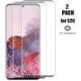 S20 Screen Protector Tempered Glass for Samsung Galaxy S20 Case Friendly 9H Hardness 3D Curved HD Coverage [Fingerprint ID Enabled] [Black] [2-Pack]a1
