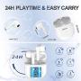 Wireless Headphones Bluetooth 5.0 Wireless Earbuds Built in Mic in Ear Noise Cancelling Headphones with Charging Case IPX5 Sports Headsets for Apple Airpods/iPhone/Android/Samsung