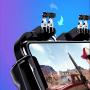 Bluetooth Game Controller, H9 Six Finger Game Controller Gamepad Trigger Shooting Free Fire Cooling Fan Gamepad Joystick for iOS for Android Mobile Phone-Charging Fan-