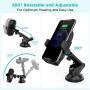 LETSCOM Wireless Car Charger Auto-Clamping,15W Qi Fast Charging Car Charger Mount, Windshield Dashboard Air Vent Phone Holder for iPhone 11Pro/Max/XR/11/X/8, Samsung S10/S10+/S9/S9+/S8/S8+