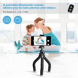 UBeesize Phone Tripod,Portable and Flexible Tripod with Wireless Remote and Universal Clip, Compatible with iPhone/Android/Camera GoPro,iPhone Tripod for Live Streaming Tiktok YouTube Video Recording