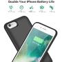 Battery Case for iPhone 6Plus/6s Plus/7Plus /8Plus, Upgraded 8500mAh Portable Charging Case Extended Battery Pack for iPhone 6s Plus/6 Plus/7 Plus /8 Plus Rechargeable Charger Case(5.5 inch)- Black