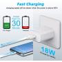 Fast Charger Compatible Google Pixel 4 XL / 3a XL / 3 / XL / 2, 18W 3A PD Power Adapter and 3 Foot USB Type C to C Cable
