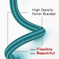 USB Type C Cable, Benicabe (2-Pack 3ft) USB-A to USB-C Charge Braided Cord Compatible with Samsung Galaxy S10 S10E S9 S8 S20 Plus,Note 10 9 8, Z Flip, and Other USB C Charger (Prism Green)