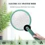 Electric Bug Zapper Fly Swatter Mosquito Killer, 2 in 1 Foldable USB Rechargeable Insect Killer with LED Lighting 3 Layers Safety Mesh for Indoor, Travel, Camping Electric Bug Zapper Fly Swatter Mosquito Killer, 2 in 1 Foldable USB Rechargeable Insect Killer with LED Lighting 3 Layers Safety Mesh for Indoor, Travel, Camping