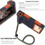 Willbox Professional [15m/50ft] Diving Surfing Swimming Snorkeling Photo Video Waterproof Protective Case Underwater Housing for Galaxy and iPhone Series Smartphones with Lanyard (Orange)