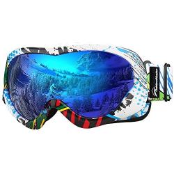 OutdoorMaster Kids Ski Goggles - Helmet Compatible Snow Goggles for Boys & Girls with 100% UV Protection