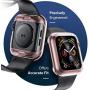 Penom Case for Apple Watch Screen Protector Series 5 Series 4 40mm, Ultra Thin iWatch 40mm Screen Protector with Full Protection TPU Cover Rose Gold
