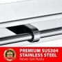 Waydeli Double Toilet Paper Holder – Double Toilet Paper Roll Holder with Shelf, Adhesive No Drilling or Wall Mounted, Stainless Steel Polished Chrome
