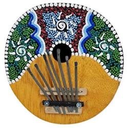 Kalimba Thumb Piano 7 keys Tunable Coconut Shell Painted Finger Thumb Piano Mbira Kalimba Tines Original Wood Kalimba Hugh Tracey Marimba Percussion Musical Instrument by Bethlehem Gifts TM