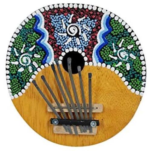 Kalimba Thumb Piano 7 keys Tunable Coconut Shell Painted Finger Thumb Piano Mbira Kalimba Tines Original Wood Kalimba Hugh Tracey Marimba Percussion Musical Instrument by Bethlehem Gifts TM