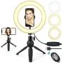 Selfie Ring Light with Tripod Stand and Phone Holder, 9"Dimmable Desktop LED Circle Light Ringlight for Live Stream, Makeup, YouTube, Video Shooting with Remote Control, 3 Light Modes & 10 Brightness Selfie Ring Light with Tripod Stand and Phone Holder, 9"Dimmable Desktop LED Circle Light Ringlight for Live Stream, Makeup, YouTube, Video Shooting with Remote Control, 3 Light Modes & 10 Brightness