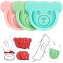 Car Grips Mount for Phone Stand Cute Bear Style Silicone Phone Holder with Phone line Clasp for Collapsible Grip/Socket Mount User Used on Dashboard, Home, Office, Kitchen, Desk, Wall (3 Colors)