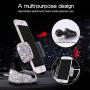 eing Bling Crystal Car Phone Mount with One More Air Vent Base,Universal Cell Phone Holder for Dashboard,Windshield and Air Vent,Silver