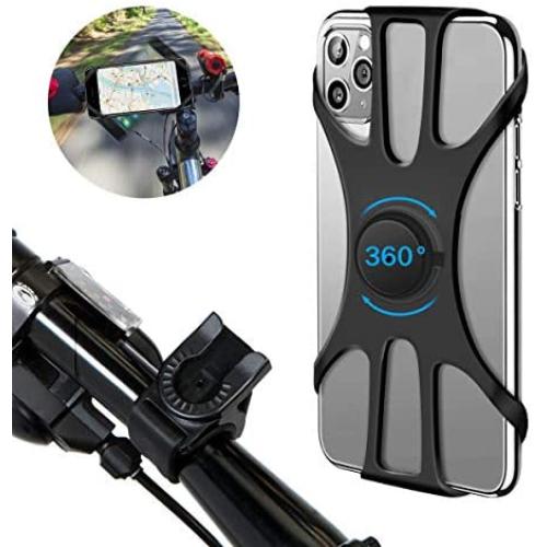 Wekin Bike Phone Mount, 360°Universal Cell Phone Holder for Bike/Bicycle/Motorcycle/Handlebar Fits iPhone 11 Pro Max/X/7/8 Plus, Samsung S10/S10e 4.0"-6.5" Phones