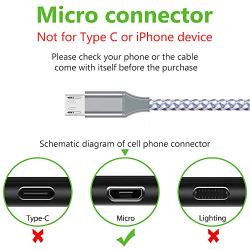 Micro USB Cable 10FT, Android Charger Cord 3Pack Long Nylon Braided Sync and High Speed Charging Cord Compatible with Galaxy S7 Edge S6, Kindle, Android & Windows Smartphones and More