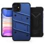 Zizo Bolt Cover - Case for iPhone 11 with Military Grade + Glass Screen Protector & Kickstand and Holster (Blue/Black)