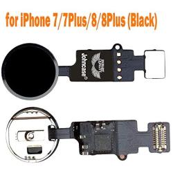 Johncase Home Button Main Key Flex Ribbon Cable Assembly Replacement Part Compatible for iPhone 7/7 Plus and 8/8 Plus All Carriers (Black)