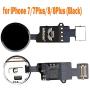 Johncase Home Button Main Key Flex Ribbon Cable Assembly Replacement Part Compatible for iPhone 7/7 Plus and 8/8 Plus All Carriers (Black)
