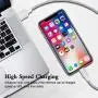 5-Pack 6Feet iPhone Charger Lightning Cable,Extra Long Nylon Braided Charging Cable High Speed Connector Data Sync Transfer Cord Compatible with iPhone Xs Max/X/8/iPad & More 5-Pack 6Feet iPhone Charger Lightning Cable,Extra Long Nylon Braided Charging Cable High Speed Connector Data Sync Transfer Cord Compatible with iPhone Xs Max/X/8/iPad & More