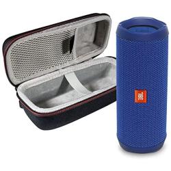 JBL Flip 4 Portable Bluetooth Wireless Speaker Bundle with Protective Travel Case - Blue