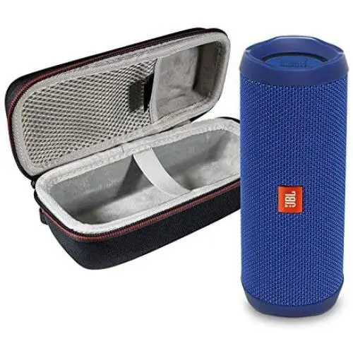 JBL Flip 4 Portable Bluetooth Wireless Speaker Bundle with Protective Travel Case - Blue JBL Flip 4 Portable Bluetooth Wireless Speaker Bundle with Protective Travel Case - Blue