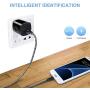 Charging Plug Adapter, Fast Charging Micro USB Cable Android Compatible for Samsung Galaxy S7 S6 J8 J7 J6 J5 J4 J3,Note 5 4 3,LG K7 K8 K20 Aristo 2 3 4+,LG Stylo 2 3 2V,Moto E5 E6 E4 E3 G5,Kindle Fire