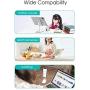 Cell Phone Stand, MAKAVO Telescoping Foldable Height Angle Adjustable Cellphone Stand Holder for iPad Samsung Tablets e-Readers iPhone 11 Pro Max 4-12.9inch (White)