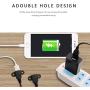 USB 2.0 Male to Dual Female Charging Extension Cable, Furniture nightstand USB Charging Port, Panel Mount Cable with Screw Hole 5ft (2 pcs and Adapter)