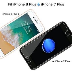 OMOTON SmoothArmor 9H Hardness HD Tempered Glass Screen Protector for Apple iPhone 8 Plus/iPhone 7 Plus, 2 Pack