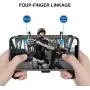 YaLiu Foldable Mobile Game Controller, Portable Gaming L1R1 Metal Triggers Handle for PUBG/Call of Duty/Fortnite Phone Case for 4.6-6.0 Inch Android iOS Phone