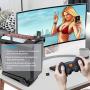 Wireless Controller Adapter, Bluetooth Receiver Converter for PS3/PS4/XBOX Controllers Compatible with Nintendo Switch, MacOS, Raspberry Pi, and Windows, with Black OTG Cable