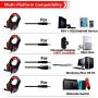 Gaming Headset for PS4 Xbox One, YCCSKY Wired Over Ear Headphone PC USB Gaming Headset with Noise Canceling Mic and LED Light, Compatible with PS4/Xbox One/Mac/Tablets/PC/Laptop/Mobile Phone (Red)