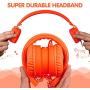 ONTA gorsun Foldable On Ear Audio Adjustable Lightweight Headphone for chlidren Cellphones Smartphones iPhone Laptop Computer Mp3/4 Earphones (Orange)
