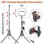 10" Selfie Ring Light with Tripod Stand & Phone Holder & Bluetooth Remote,3 Modes 11 Brightness Levels with 150 LED Bulbs, 6 RGB, LED Ring Light with Stand for Live Stream, Makeup,YouTube 10" Selfie Ring Light with Tripod Stand & Phone Holder & Bluetooth Remote,3 Modes 11 Brightness Levels with 150 LED Bulbs, 6 RGB, LED Ring Light with Stand for Live Stream, Makeup,YouTube