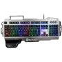 ZeeDix PK-900 Colorful Backlight Gaming Keyboard 104 Keys Waterproof ABS Metal Keyboard for Gamer
