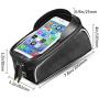 ZENG Bike Phone Bag Bike Front Frame Bag Waterproof Bicycle Phone Mount Bag Top Tube Frame Bag with Touch Screen Large Capacity Phone Case for Cellphone Below 6.5’’ iPhone 11 8 Plus xs max