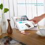 POKANIC Cell Phone Stand Dock Holder Cradle Mount Organizer Charger StationTable, Desktop Bed Office School Kitchen Travel Foldable Portable Adjustable, Multi-Angle Aluminum Non-Slip, Kids (Rose Gold)