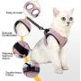 Heywean Cat Harness and Leash - Ultra Light Escape Proof Kitten Collar Cat Walking Jacket with Running Cushioning Soft and Comfortable Suitable for Puppies Rabbits