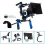 Morros DSLR Rig Movie Kit Shoulder Mount Rig + Follow Focus + Matte Box + Adjust Platform+ C Shape Support Cage +Top Handle for All DSLR Cameras and Video Camcorders