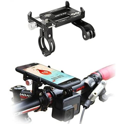 GUB Bike Phone Mount Holder,Bicycle Handlebar Phone Holder Mount Universal Adjustable Rotating Cradle Clamp for Mountain Bike Motorcycle,Fits for iPhone,Samsung Galaxy Android Phones (Black 88)