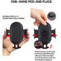 Car Mount for Cell Phone Dashboard Windshield Smartphone Holder Stand Black Compatible iPhone 11 Pro XS Max X XR 8 Plus Samsung Galaxy S20 S10 S9 S8 Note 10 9 and More