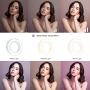 Selfie Ring Light, Rechargeable Cell Phone Ring Light 3 Tones Selfie Fill Light with 40 LED Beads Makeup Light Ring for Selfie, Photography, Livestream