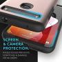 TUDIA Merge Designed for TCL 10L Case/TCL 10 Lite Case, Rugged Slim Dual Layer Protective Phone Case for TCL 10L / TCL 10 Lite (Rose Gold)