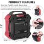 INCLAKE 12V DC Tire Inflator, Portable Air Compressor Pump with Analog Pressure Gauge and LED Light for Car, Bicycle, Motorcycle, Basketball, and Other Inflatables, Red INCLAKE 12V DC Tire Inflator, Portable Air Compressor Pump with Analog Pressure Gauge and LED Light for Car, Bicycle, Motorcycle, Basketball, and Other Inflatables, Red
