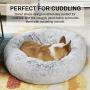 Zerohub Faux Fur Round Dog Bed, Ultra Soft Comfy Donut Cuddler, Washable Dog and Cat Cushion Bed for Dogs and Cats